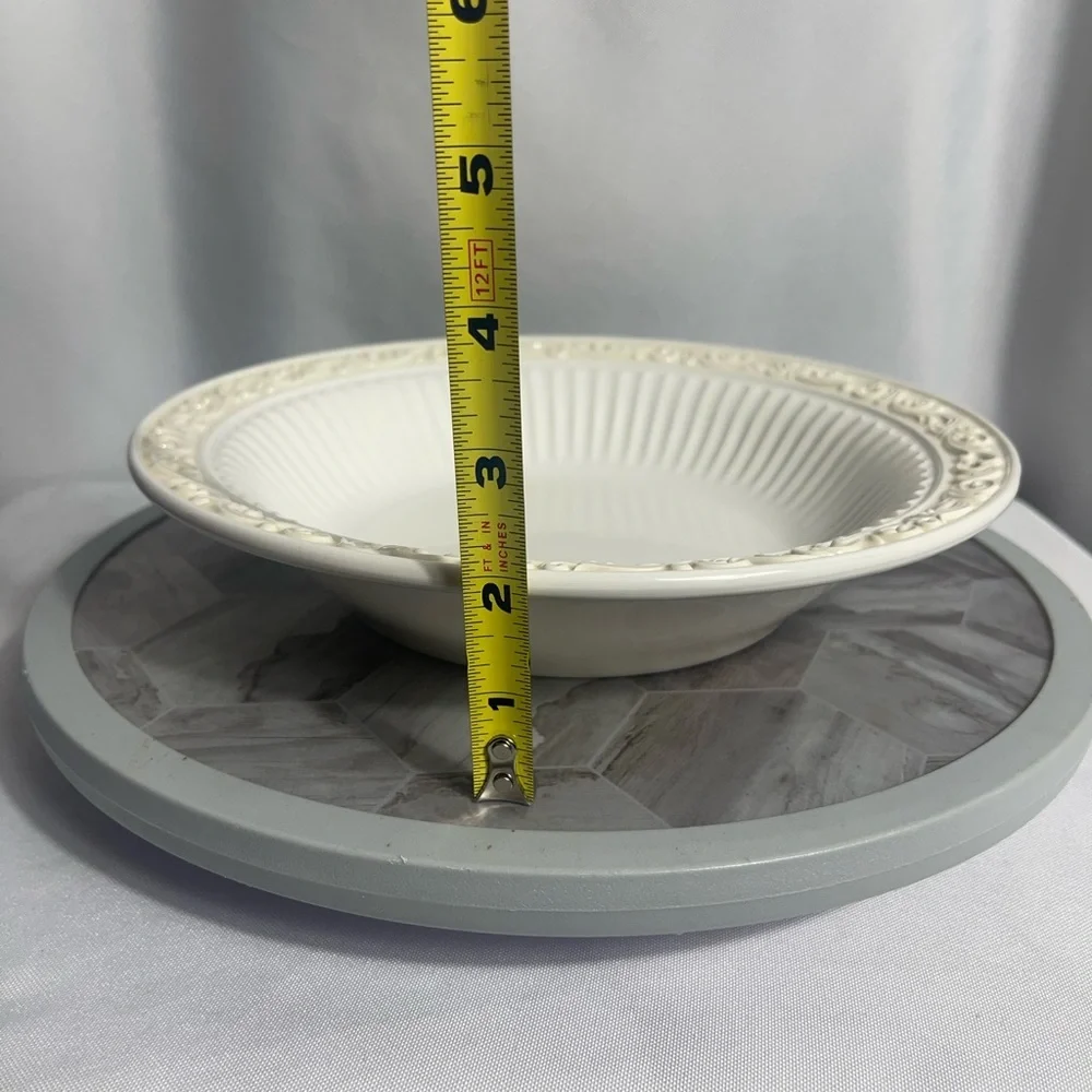 Butler's Corner By Lenox 9 3/8 Ind. Pasta Cream/White Embossed Ceramic Bowl